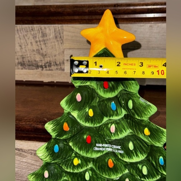 Super Cute Hand Painted Ceramic Nostalgic Tree  🌲 plate (Tray) by Mr. Christmas - Picture 5 of 8